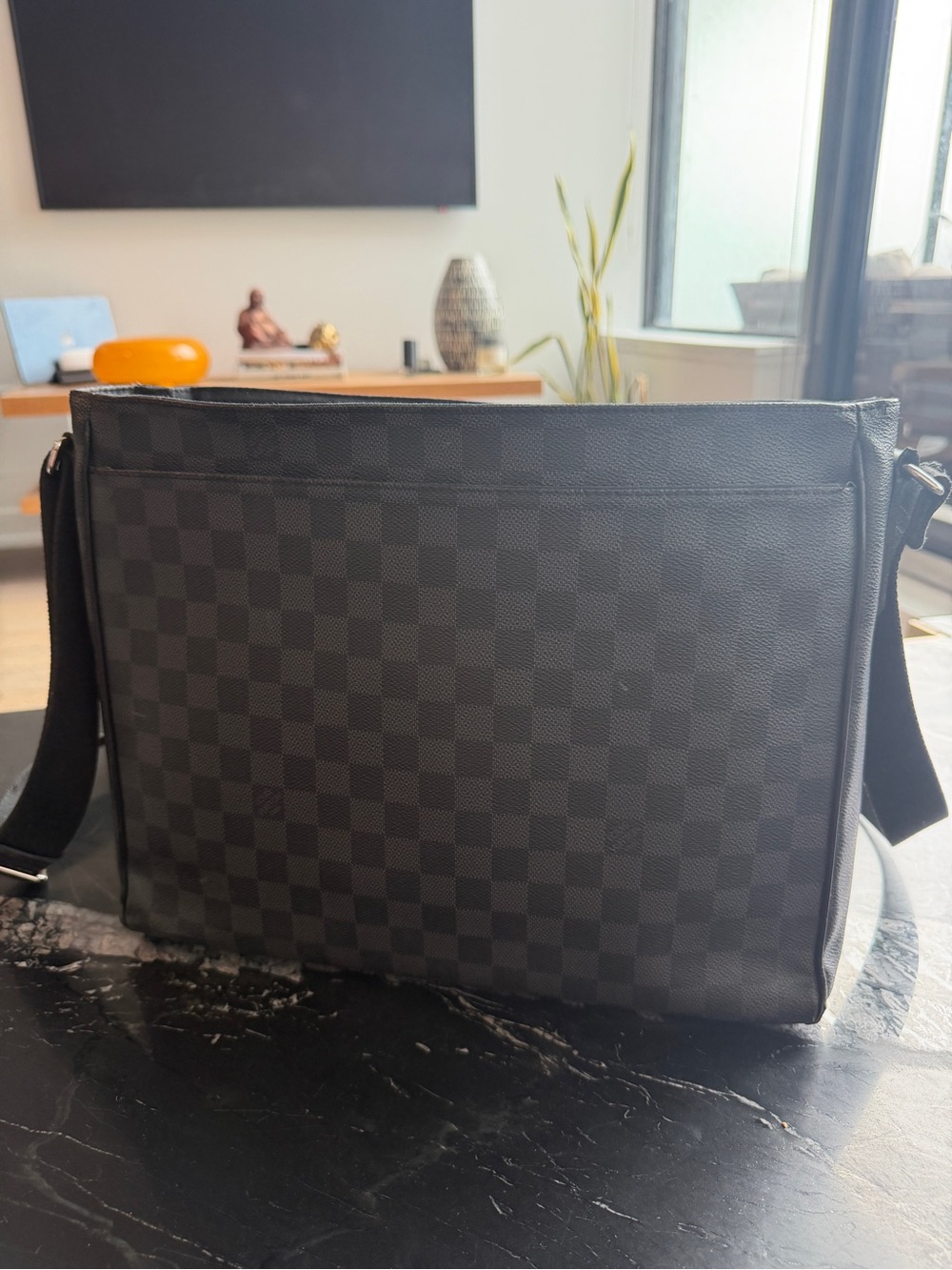 Louis Vuitton Black/Grey Damier Canvas Messenger Bag - Picture 9 of 12
